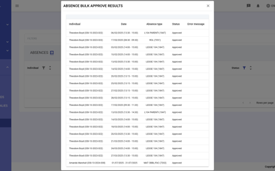 Absences Bulk Approve