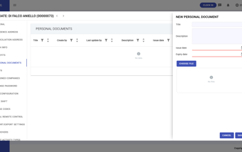 Individual Personal Documents Add