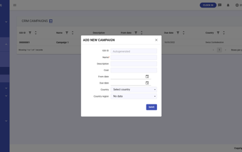 CRM Campaigns Add New