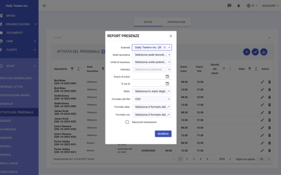 Staff Activities Download Report IT