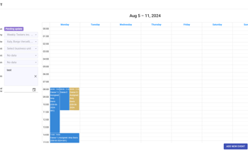 Staff Workshifts Week Management Calendar View