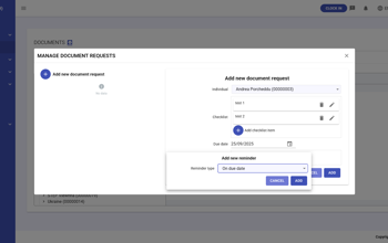 Document Requests Create