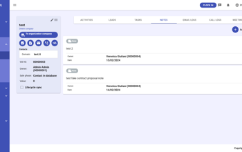 CRM Company Notes