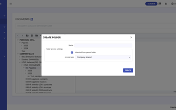 Documents Create Folder