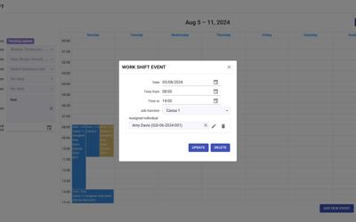Staff Workshifts Update Event