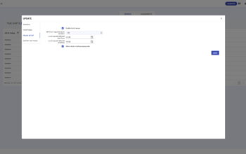 Staff Timeshifts Manage Launch Pause Range