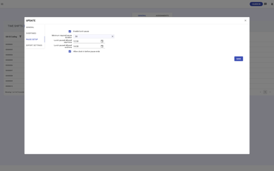 Staff Timeshifts Manage Launch Pause Range