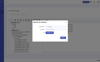 Documents Import Zip Archive