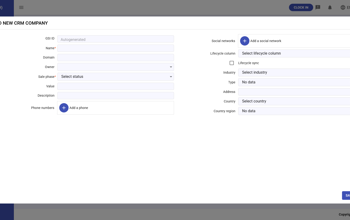 CRM Add New Company