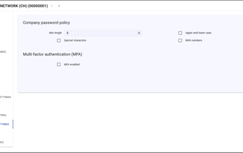 Company Login Settings
